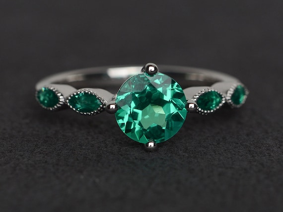 925 Sterling Argent Vert Naturel Péridot Bague Bijoux Oval Cut Taille US 3 To 13