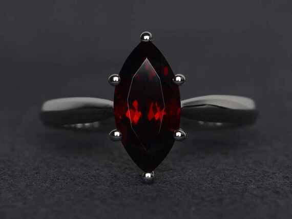 Marquise cut garnet ring clearance
