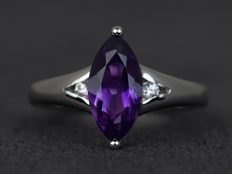 marquise amethyst engagement ring