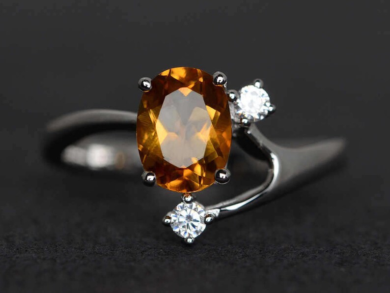 pr/écieux pi/èces pour Fille Argent Sterling Novembre CZ Pierre de Naissance b/éb/é Bague