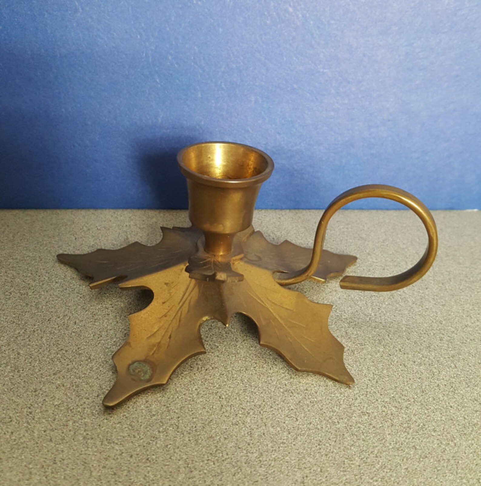 Vintage Brass Leaf Candle Holder Fall Decor Vintage Brass Etsy
