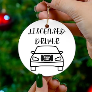 Personalized 2025 New Driver Ornament: First Car, Sweet 16, License Plate