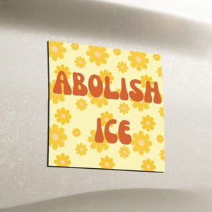 Retro Floral Abolish ICE Automagnet: Schützen Sie Einwanderungsgemeinschaften