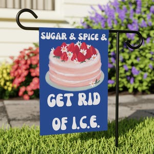 Abolish ICE Garden Flag: Liberal Protest, Pro-Immigration