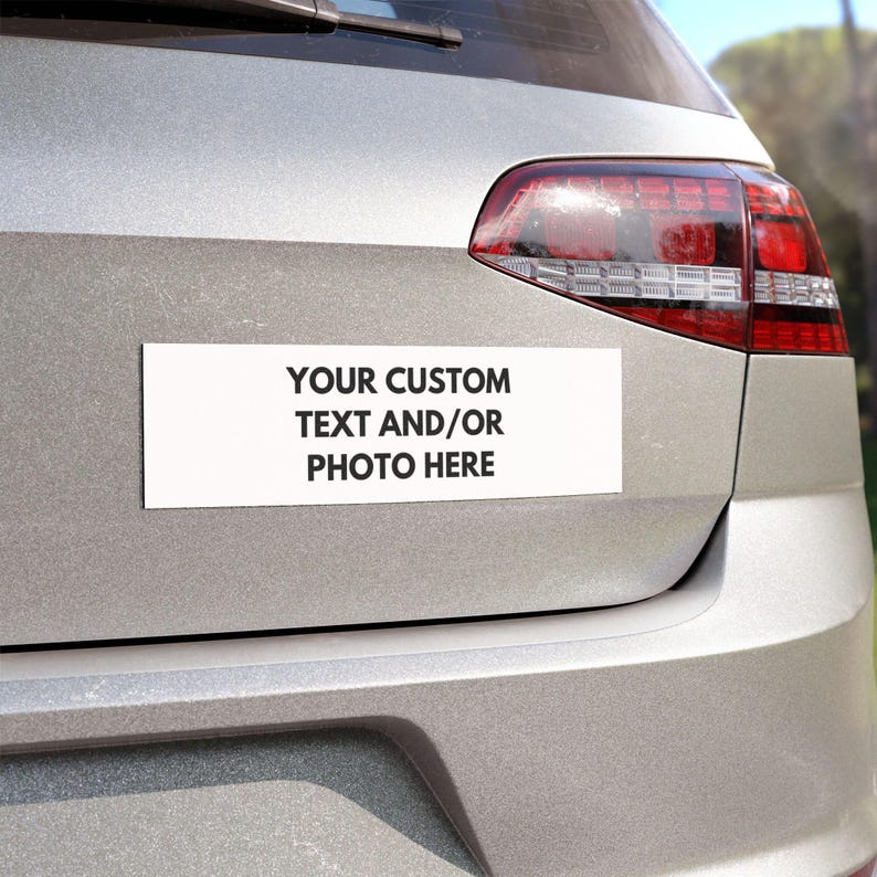 Custom Text Photo Car Magnet, Personalized Vehicle Decal, Business ...