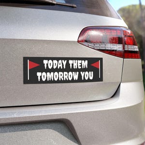 Automagnet: Rote Flagge Motiv Protect Immigraned Communitys