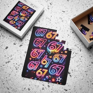 Neon 67 puzzle, Christmas gift for child, birthday present for grandchild