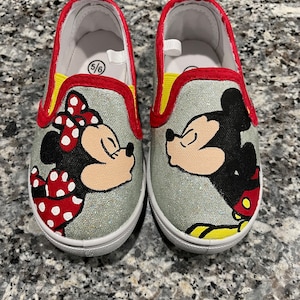 Hand Painted Mickey & Minnie Mouse Sneakers