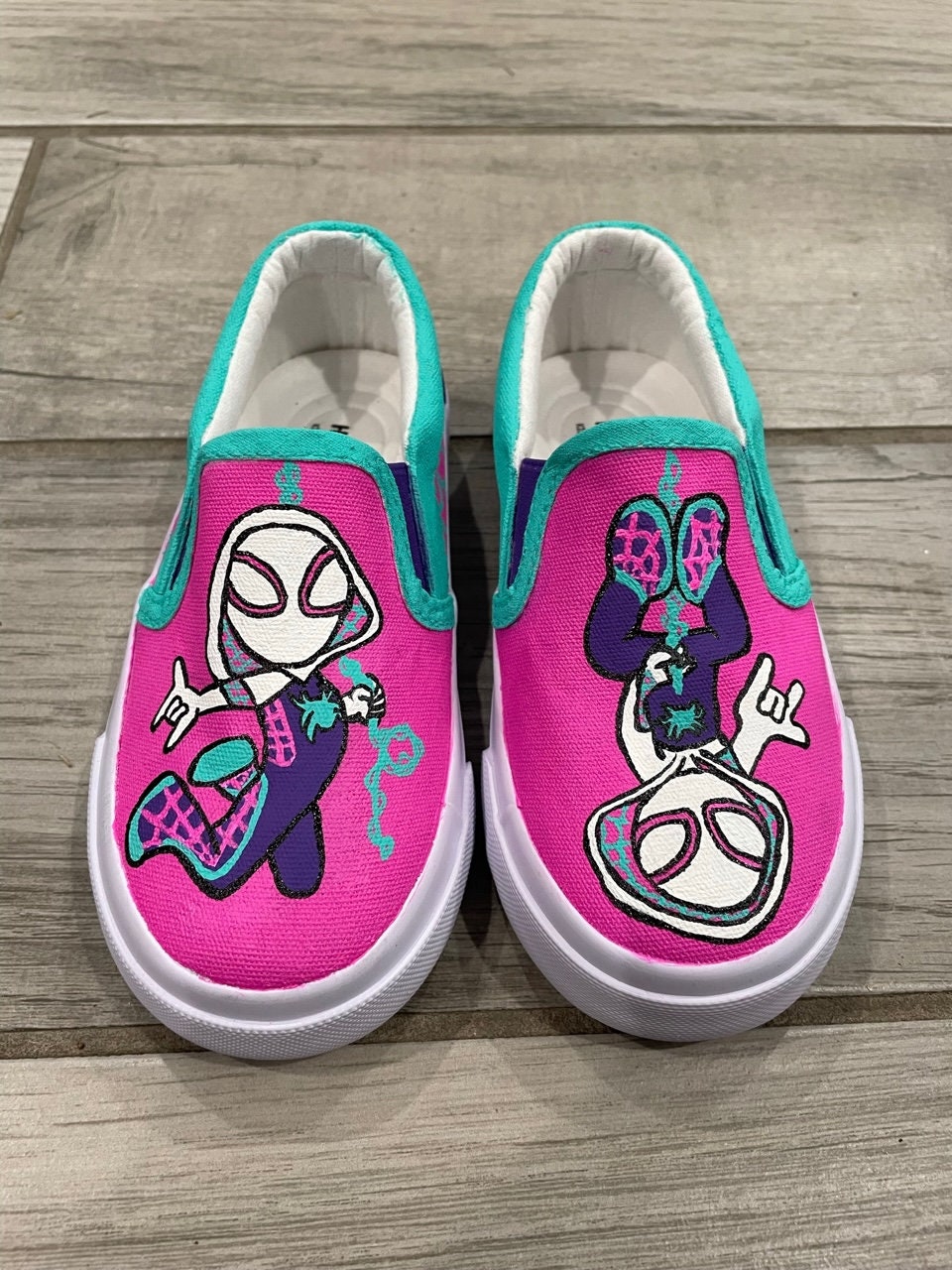 Hand Painted Ghost Spider Shoes - Etsy