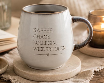 Personalisierte Tasse mit Name | Geschenk für Kollegin | Büro Geschenk | Kaffeebecher personalisiert | Coworker Geschenk