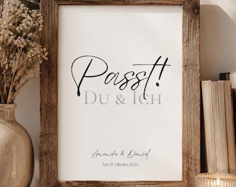 Personalisiertes Poster mit Namen | Jahrestag Geschenk | Paar Geschenk | Hochzeitsgeschenk | Digitales Poster