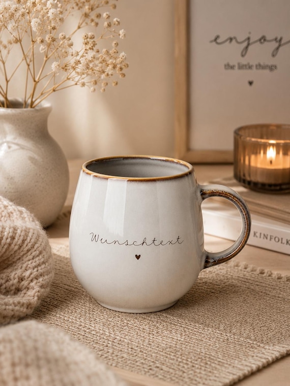 Personalisierte Tasse mit Namen / Spruch – Geschenk für Mama, Freundin, Kollegin – Gravierte Kaffeetasse 400ml