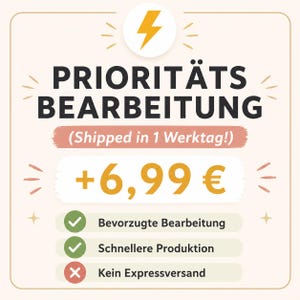 Prioritätsbearbeitung | Bearbeitung innerhalb 1 Werktag | Bestell-Upgrade |