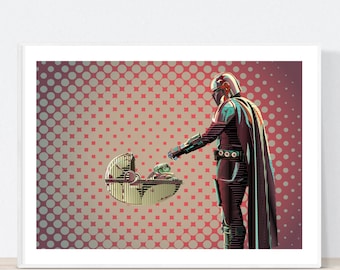 The Mandalorian and Grogu, Art Print