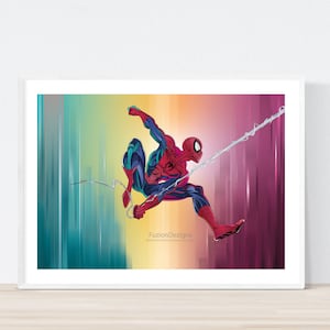 スパイダーマン アートプリント ポスター スパイダーマン ポスター - スパイダーマン プリント - ミッド