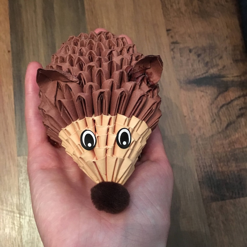 Hérisson Origami 3D Etsy France