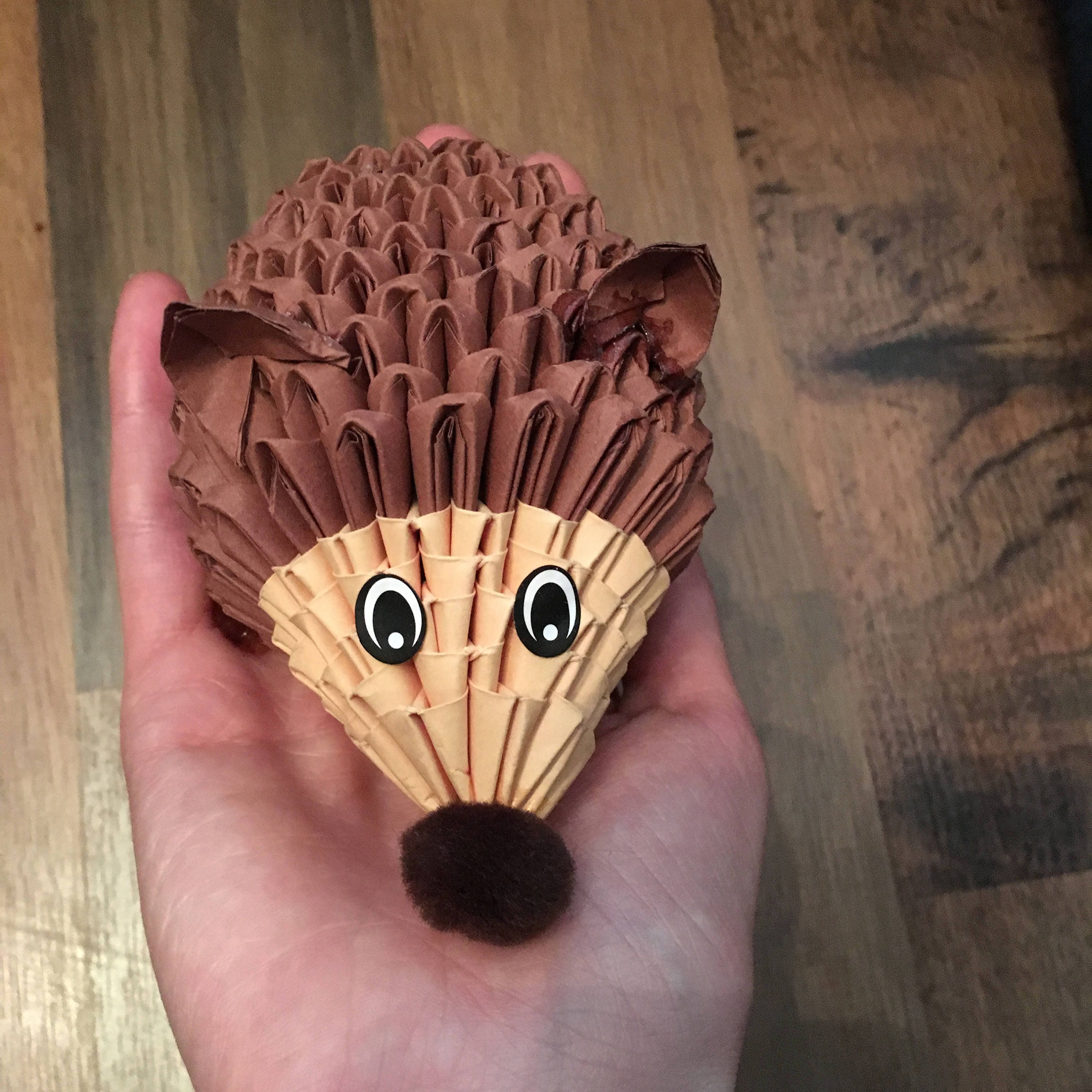 3D Origami hérisson Etsy