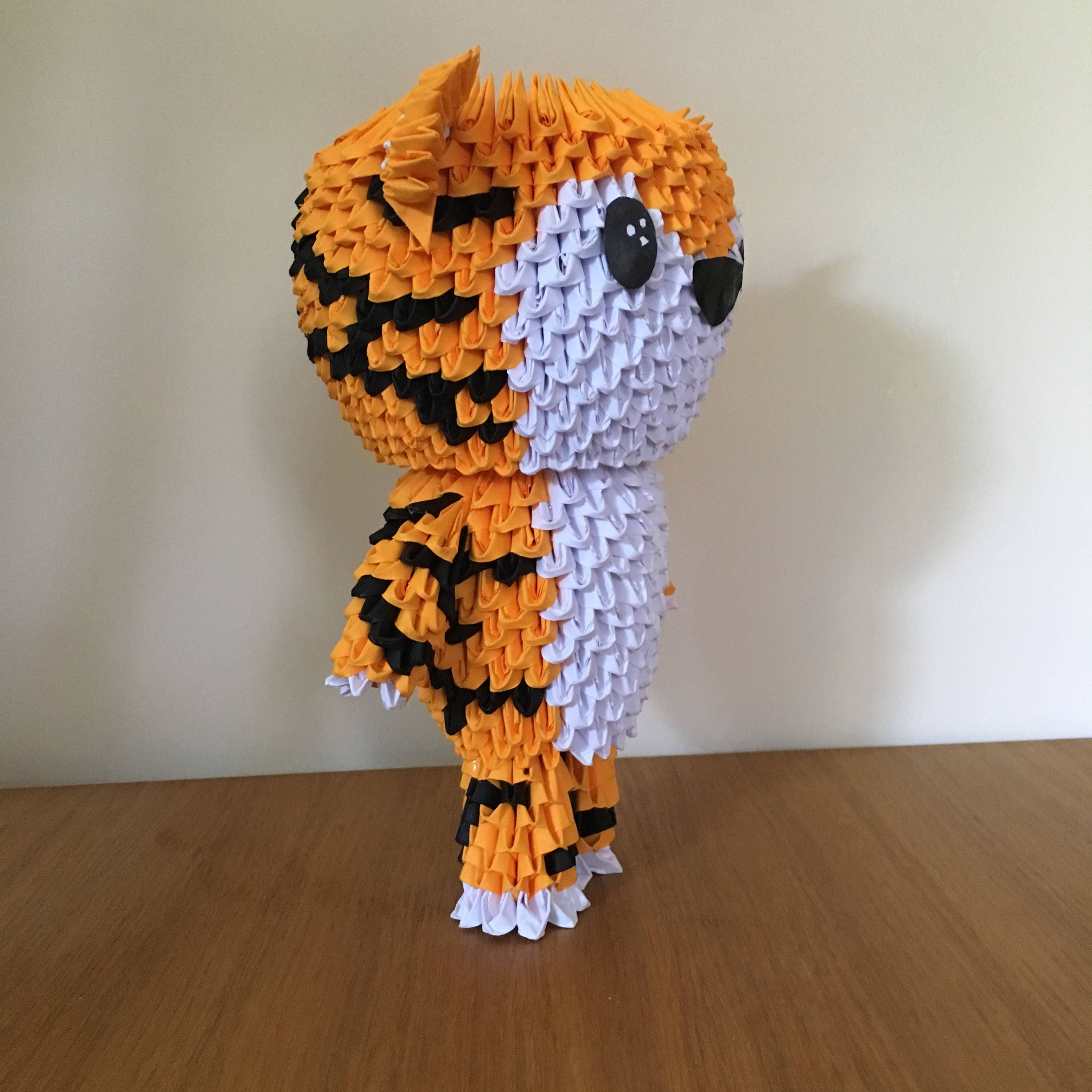 3D Origami Tiger Etsy