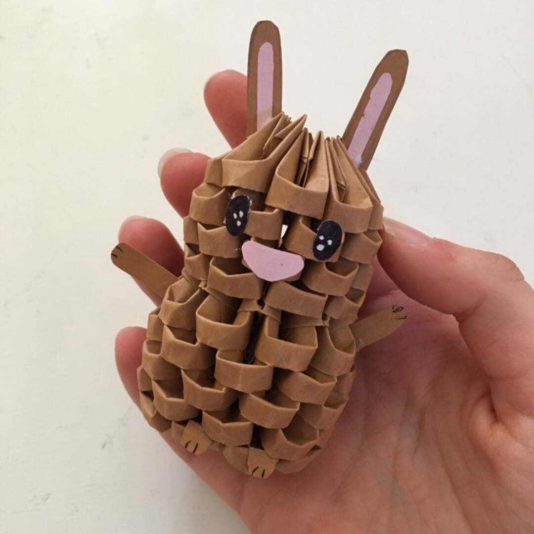 3d Origami Rabbit 3D Origami Mini- Figure Rabbit - Etsy