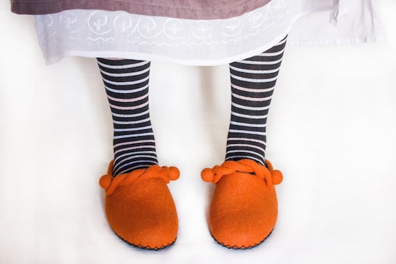 cheap orange flats