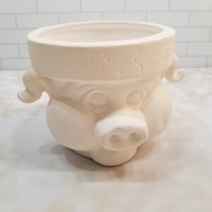 BISQUE Ready to Paint Piggy Planter