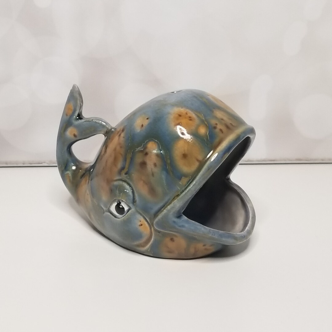 Retro Ceramic Whale Incense Burner /ashtray With Blowhole Etsy