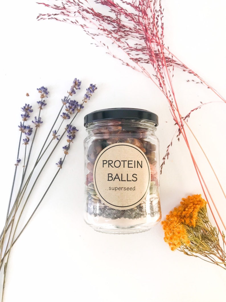 DIY Protein Ball With Gift Box 500ml or 250ml Jar Vegan Etsy