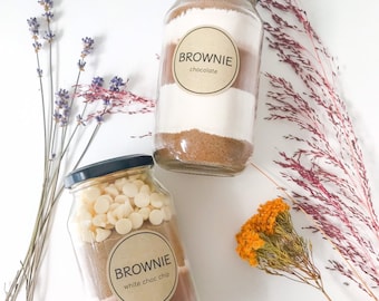DIY Rich Chocolate Brownie with Gift Box - 500ml Jar, Baking Mix, easter