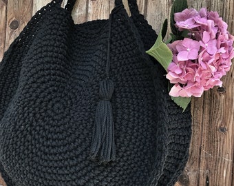Circle Boho Crochet Bag ,Crochet woman bag , gypsy style bag BOHO tote Beach bag  Summer bohemian bag  Shoulder bag