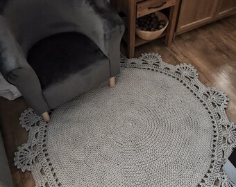 Crochet round rug, Handmade rug, Cotton rug, Natural carpet, Many colours, Many sizes, Handmade carpet, Circle rug, cozy rug, carpet, floor