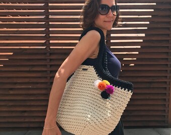 Boho Crochet Bag ,Crochet woman bag , gypsy style bag BOHO tote Beach bag  Summer bohemian bag  Shoulder bag