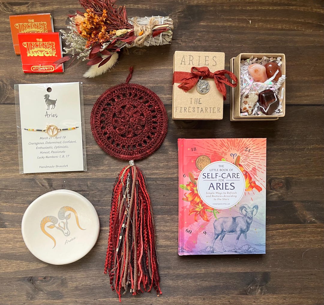 Aries Firestarter Gift Box | Zodiac Self-care Set | Crystals ...