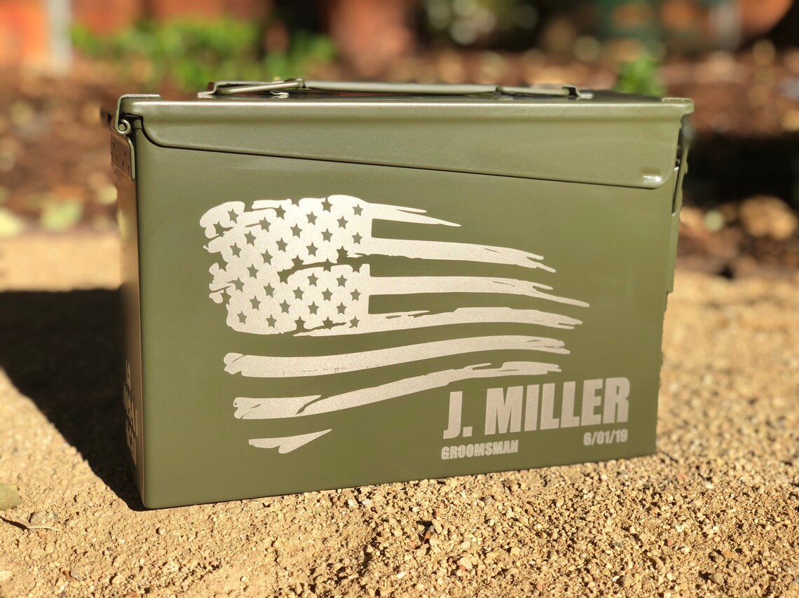 Personalized Engraved Ammo Can Storage Box Custom groomsman Etsy