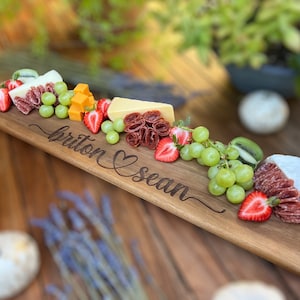 Olive Wood Engraved Recipe Cutting Charcuterie Board, 16 Handmade Cheese &  Serving Board, Premium Chopping Board 