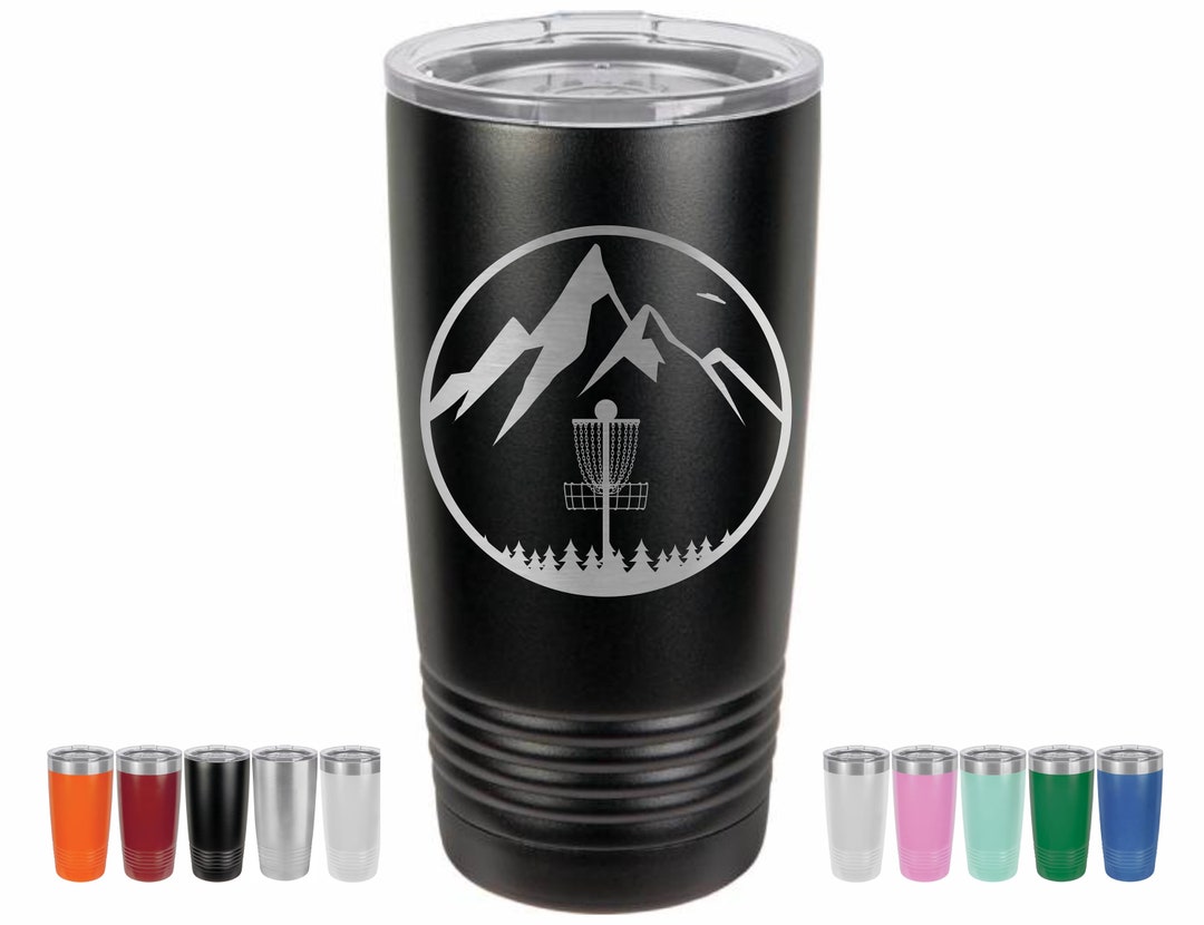Disc Golf Themed Laser Engraved 20 Oz Tumbler, Frisbee Golf Gift