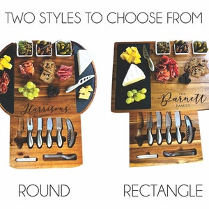 Personalized Charcuterie Board Set 19pcs Cheese Board And Knife Set Realtor Closing gift Custom Charcuterie board Christmas Wedding Gift image 2
