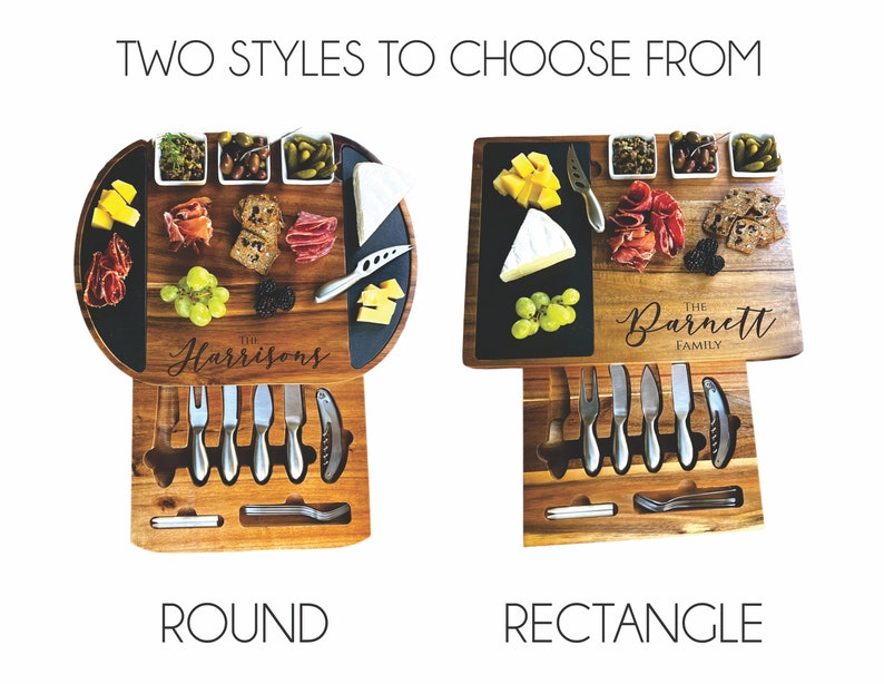 Personalized Charcuterie Board Set 19pcs Cheese Board And Knife Set Realtor Closing gift Custom Charcuterie board Christmas Wedding Gift image 2