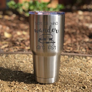 When in Doubt Travel Engraved YETI Tumbler Engraved Tumbler Gift for Him  YETI Rambler Engraved Rambler Mountains Camping Gift 