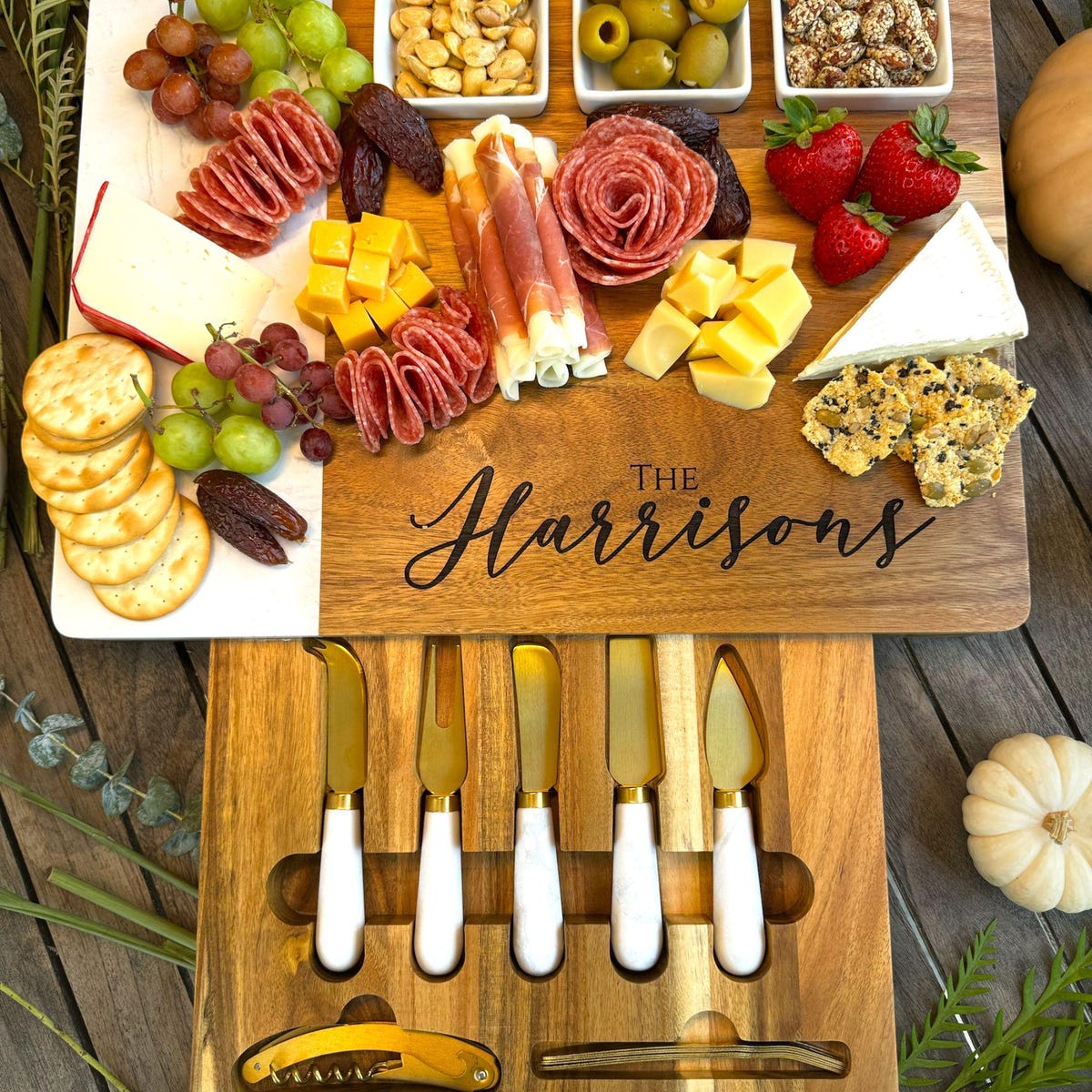 Personalized Charcuterie Board Set 19pcs Cheese Board and Knife Set Realtor Closing Gift Custom Charcuterie Board Christmas Wedding Gift - Etsy