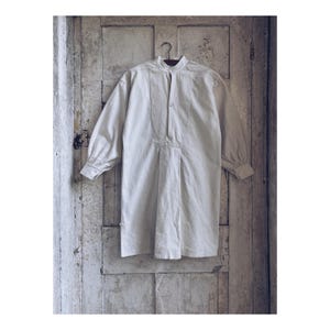 Antique French Linen Smock, Peasant Workwear, c 1900