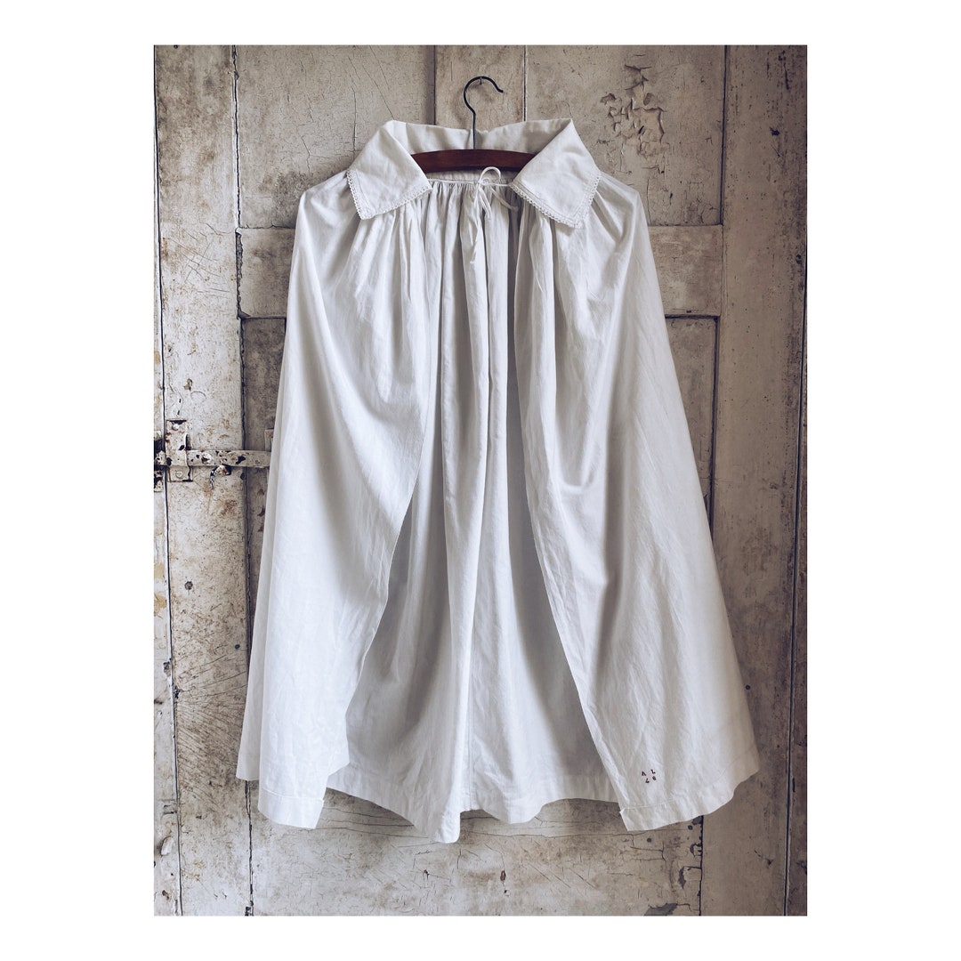 Antique French White Cotton Cape, French Costume C 1900. - Etsy