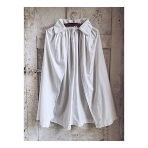 Antique French White Cotton Cape, French Costume c 1900.
