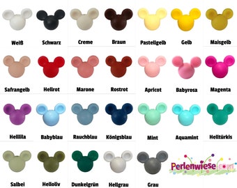 Perle motif ours/souris silicone