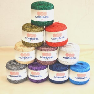 Adriafil Odeon Lamé Glitter Knitting Yarn Premium Sparkle Shiny Crochet Knit 25g