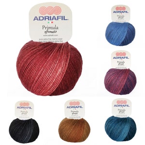 50g Adriafil Primula Sfumato Fade | 100% italienische Merino DK Wolle Waschbar Garn