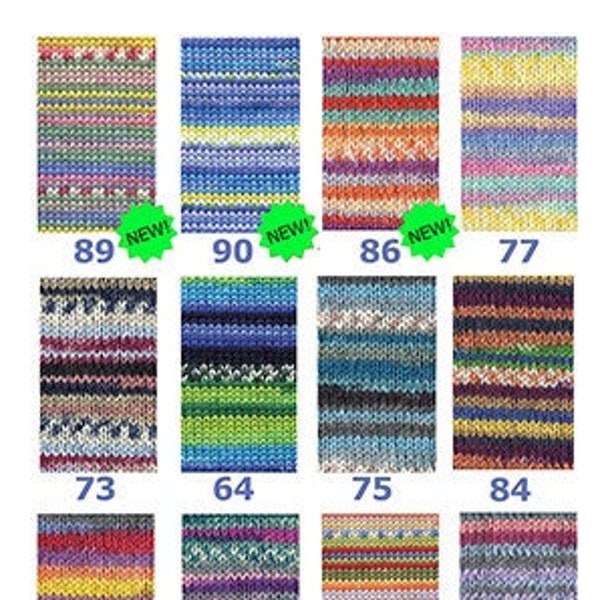 50g Adriafil Knitcol DK Self-Striping Machine Washable Merino Knitting & Crochet Wool Yarn