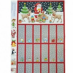 Santa Easy Fold Up Advent Calendar Panel Make Your Own Christmas Calendar image 3