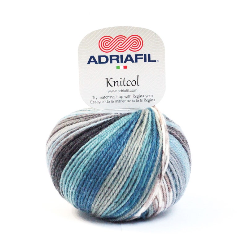 50g Adriafil Knitcol DK Self-Striping Machine Washable Merino Knitting & Crochet Wool Yarn image 5