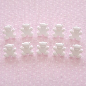Teddy Bear Buttons 10 x 15mm Pack Plastic Novelty Kids Children Button