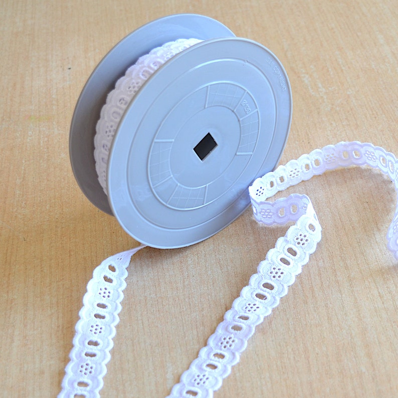 23mm Embroidered Insertion Lace Eyelet Broderie Anglaise Trim Etsy